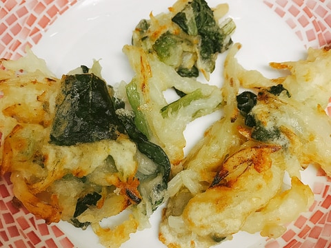 小松菜と玉ねぎのかき揚げ